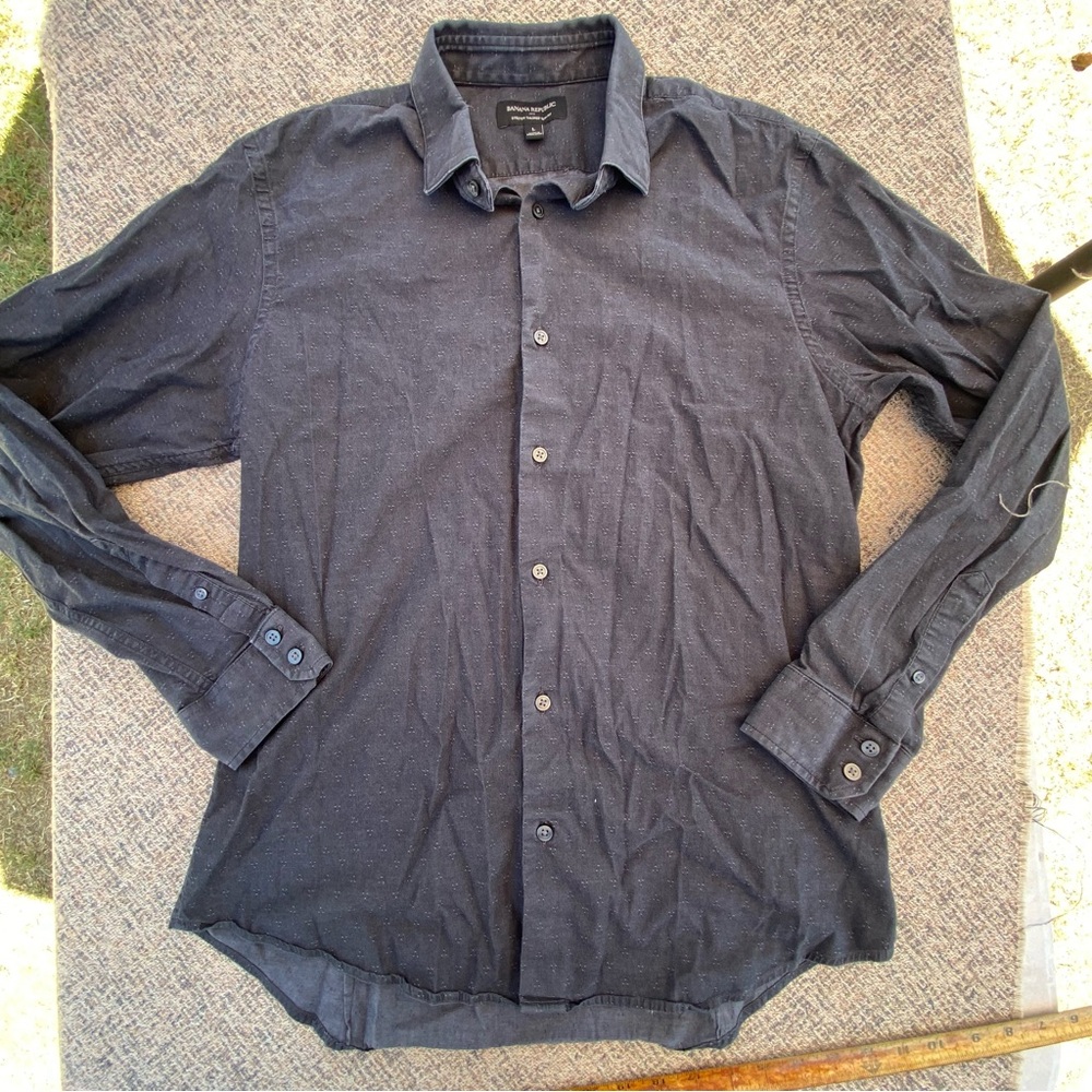 Banana Republic Men’s Large Stretch Tailored Slim Fit Long Sleeve Shirt